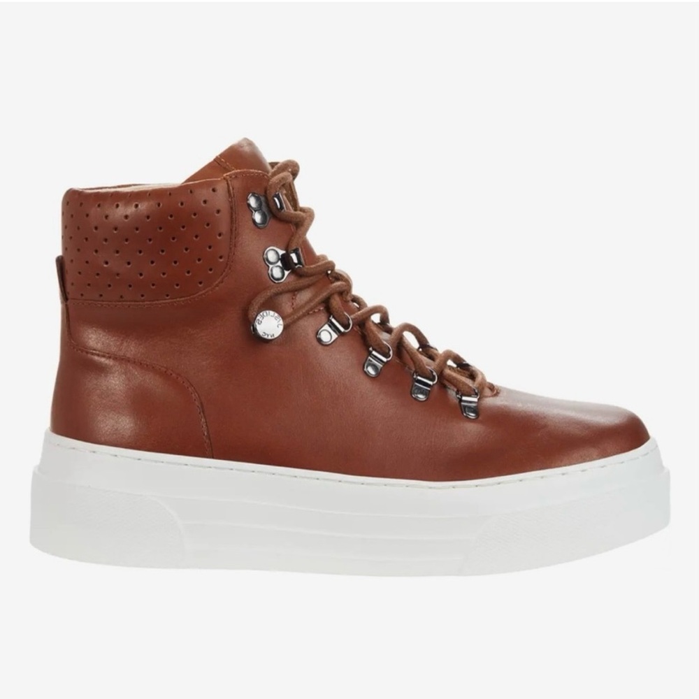 NWT J/SLIDES ADELE Tan Leather Casual Boot Sneaker